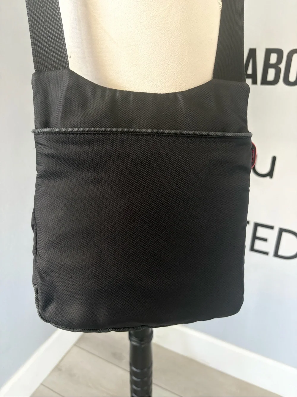 EUC Tumi Gray Balistic Nylon Crossbody Messenger Bag with Adjustable Strap